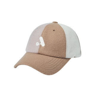 WOOL BLEND MULTI COLOR SCHEME BALL CAP BEIGE