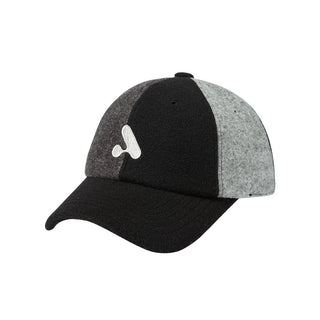 WOOL BLEND MULTI COLOR SCHEME BALL CAP BLACK
