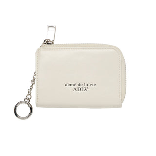 ADLV ZIPPER CARD WALLET CREAM