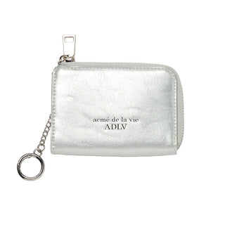 ADLV ZIPPER CARD WALLET SILVER