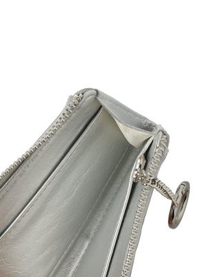 ADLV ZIPPER CARD WALLET SILVER