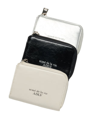 ADLV ZIPPER CARD WALLET BLACK