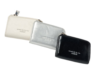 ADLV ZIPPER CARD WALLET BLACK
