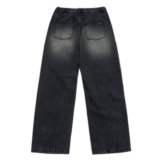 FULL BANDING WASHING DENIM PANTS BLACK