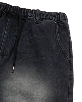 FULL BANDING WASHING DENIM PANTS BLACK