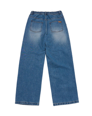 FULL BANDING WASHING DENIM PANTS BLUE