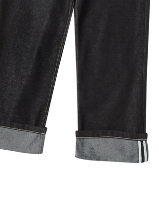 ROLL UP DENIM PANTS BLACK
