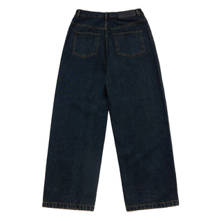 TAPERED FIT WASHING DENIM PANTS BLACK