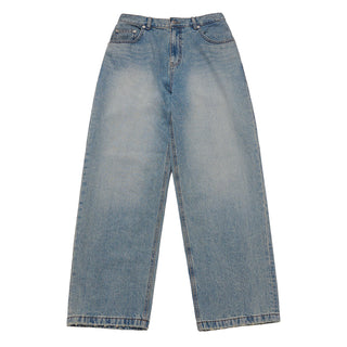 TAPERED FIT WASHING DENIM PANTS BLUE