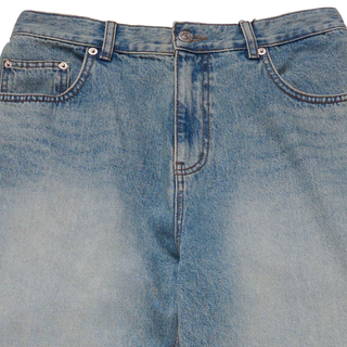 TAPERED FIT WASHING DENIM PANTS BLUE