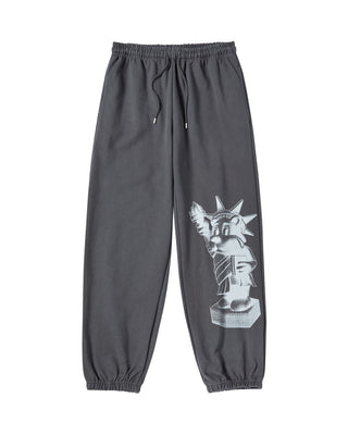 AC BEAR STATUE OF LIBERTY PANTS CHARCOAL