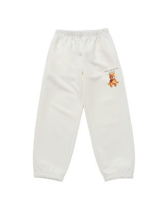 KIDS AC BEAR BASIC LOGO ZURRY PANTS CREAM