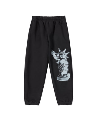 KIDS AC BEAR STATUE OF LIBERTY ZURRY PANTS BLACK