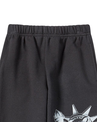 KIDS AC BEAR STATUE OF LIBERTY ZURRY PANTS BLACK