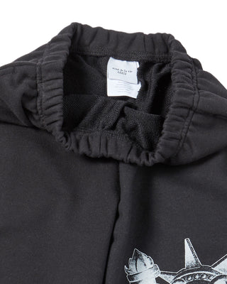 KIDS AC BEAR STATUE OF LIBERTY ZURRY PANTS BLACK