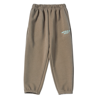 KIDS BORDER LINE BASIC LOGO LONG PANTS COCOA