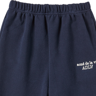 KIDS BORDER LINE BASIC LOGO LONG PANTS DARK NAVY