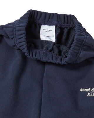 KIDS BORDER LINE BASIC LOGO LONG PANTS DARK NAVY