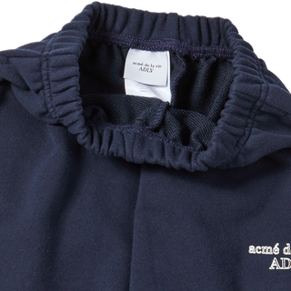 KIDS BORDER LINE BASIC LOGO LONG PANTS DARK NAVY