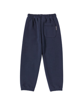 KIDS BORDER LINE BASIC LOGO LONG PANTS DARK NAVY