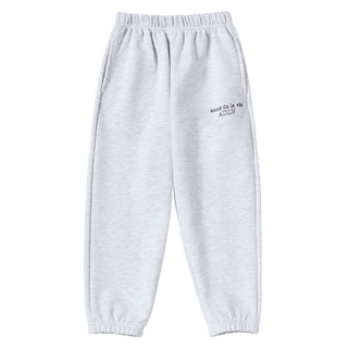 KIDS BORDER LINE BASIC LOGO LONG PANTS MELANGE