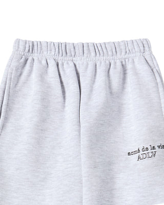 KIDS BORDER LINE BASIC LOGO LONG PANTS MELANGE