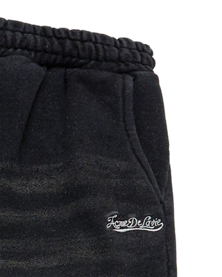 DENIM EFFECT ZURRY LONG PANTS BLACK