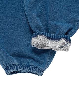 DENIM EFFECT ZURRY LONG PANTS NAVY