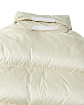 STITCH BASIC LOGO SHORT DUCK DOWN JACKET BEIGE