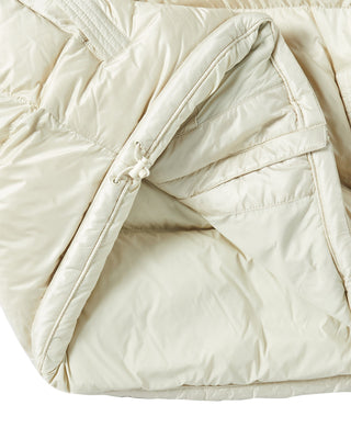 STITCH BASIC LOGO SHORT DUCK DOWN JACKET BEIGE