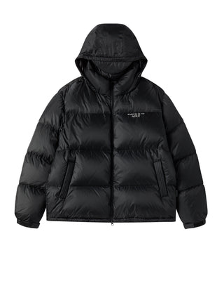 STITCH BASIC LOGO SHORT DUCK DOWN JACKET BLACK