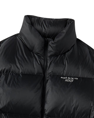 STITCH BASIC LOGO SHORT DUCK DOWN JACKET BLACK
