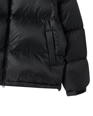 STITCH BASIC LOGO SHORT DUCK DOWN JACKET BLACK