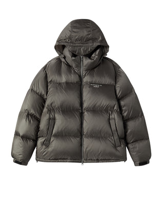 STITCH BASIC LOGO SHORT DUCK DOWN JACKET DARK KHAKI