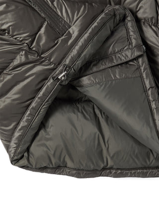 STITCH BASIC LOGO SHORT DUCK DOWN JACKET DARK KHAKI