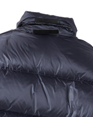 STITCH BASIC LOGO SHORT DUCK DOWN JACKET NAVY