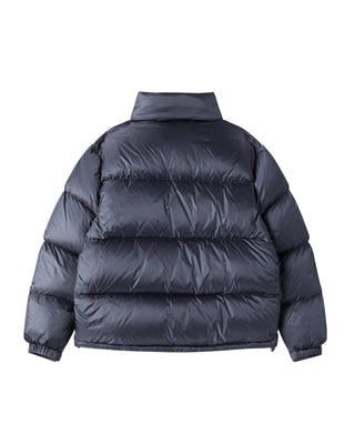 STITCH BASIC LOGO SHORT DUCK DOWN JACKET NAVY