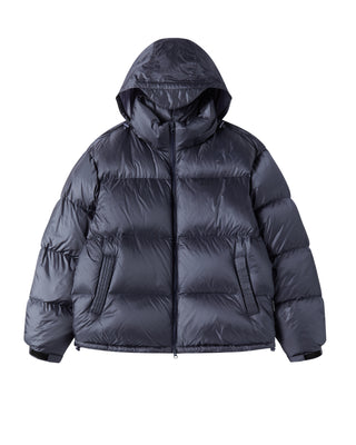 STITCH BASIC LOGO SHORT DUCK DOWN JACKET NAVY