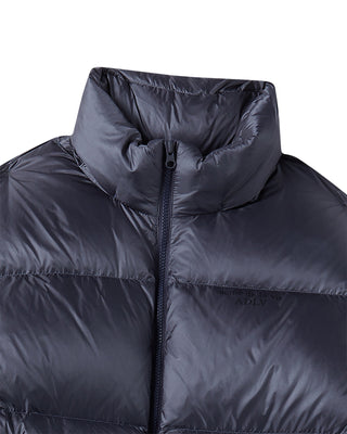 STITCH BASIC LOGO SHORT DUCK DOWN JACKET NAVY