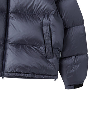 STITCH BASIC LOGO SHORT DUCK DOWN JACKET NAVY