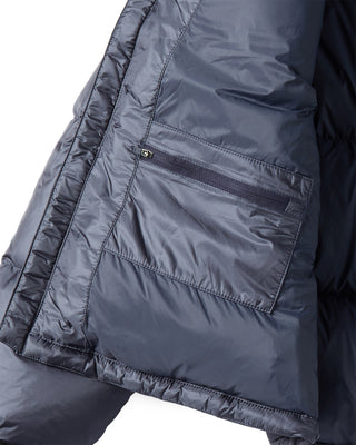 STITCH BASIC LOGO SHORT DUCK DOWN JACKET NAVY