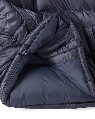 STITCH BASIC LOGO SHORT DUCK DOWN JACKET NAVY