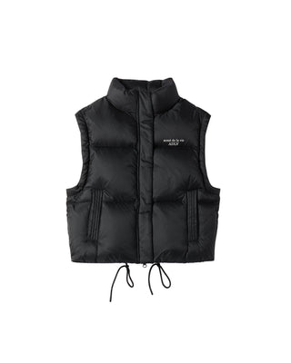 WOMAN DETACHABLE CROP DUCK DOWN JACKET BLACK