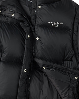 WOMAN DETACHABLE CROP DUCK DOWN JACKET BLACK