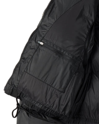 WOMAN DETACHABLE CROP DUCK DOWN JACKET BLACK
