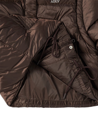 WOMAN DETACHABLE CROP DUCK DOWN JACKET BROWN
