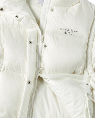 WOMAN DETACHABLE CROP DUCK DOWN JACKET IVORY