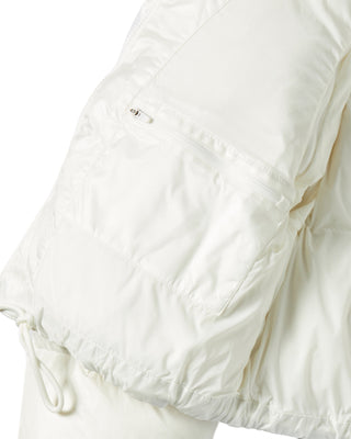 WOMAN DETACHABLE CROP DUCK DOWN JACKET IVORY