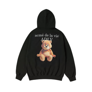 AC BEAR BASIC LOGO HOODIE BLACK