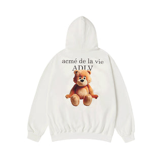 AC BEAR BASIC LOGO HOODIE CREAM